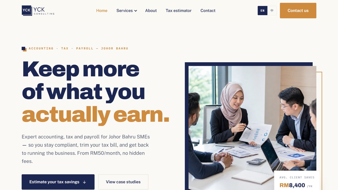 YCK Consulting——Lucco 打造的网站